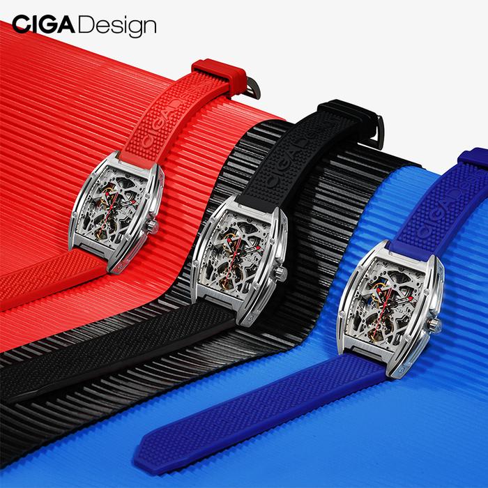 Design Watch Strap Silicone Material Replacement Bracelet for CIGA Automatic Hollowing Mechanical Wa