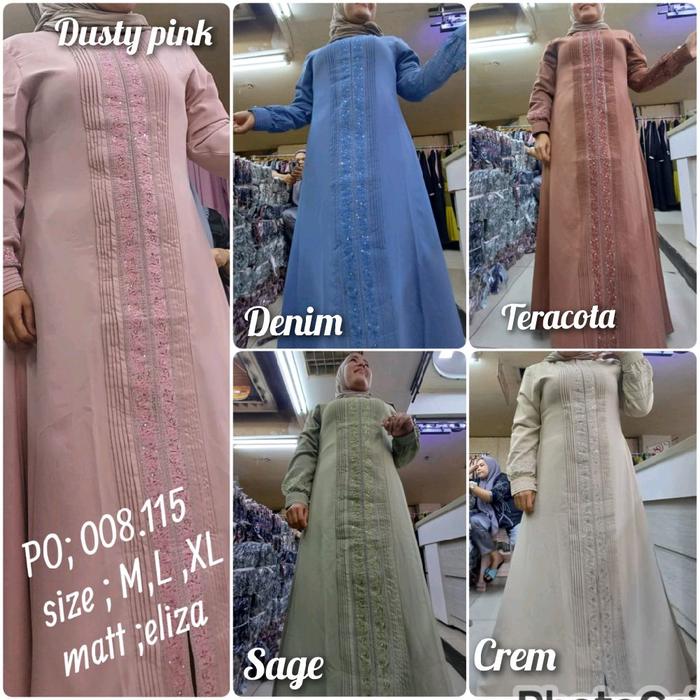 Gamis Bordir 115 by:Larosa Muslim Payet Wanita Mewah Lebaran