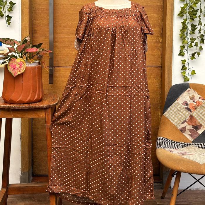 Vanessa Dress Dada Kerut Model Lengan Lonceng