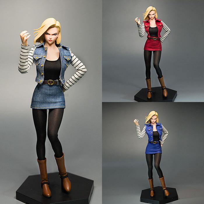 cdtoys m013 1/6 Android 18 Vest Skirt Set Female Soldier Clothes Fit