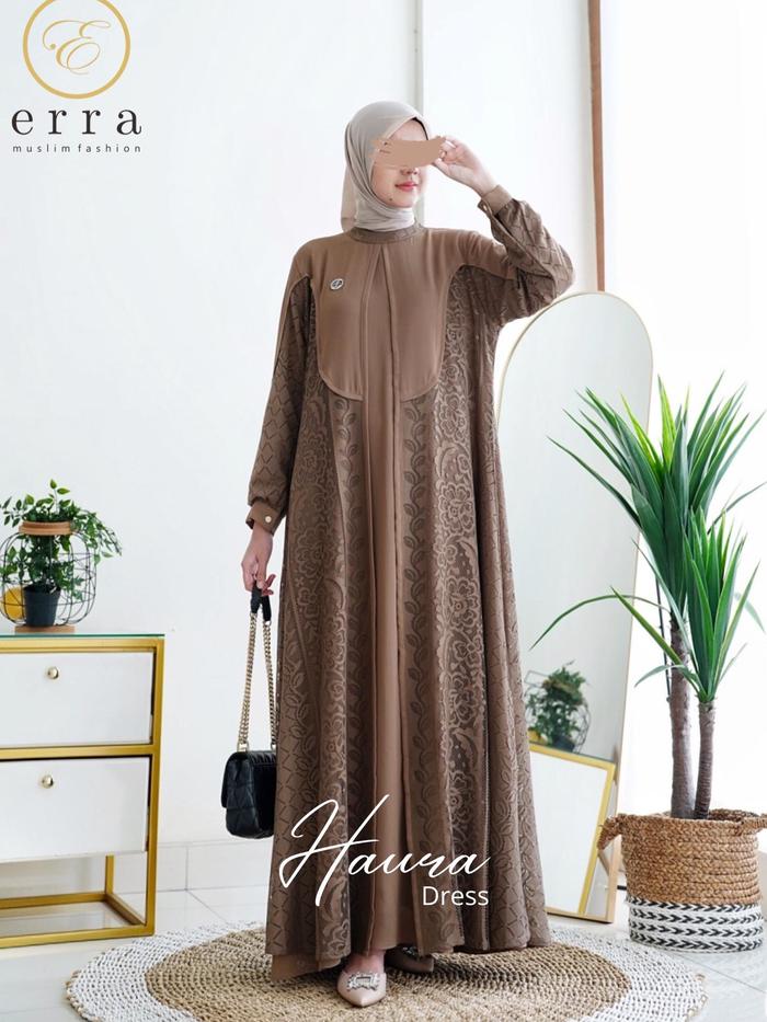 Era Muslim Fashion Haura Dress / era dress premium / Gamis premium dari Erra Dress
