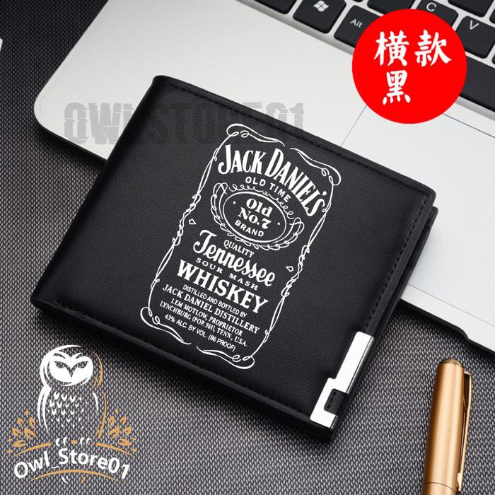 Dompet Pria Lipat JACK DANIELS Dompet Kulit Men Fashion Letter Wallet JACK DANIELS KEREN