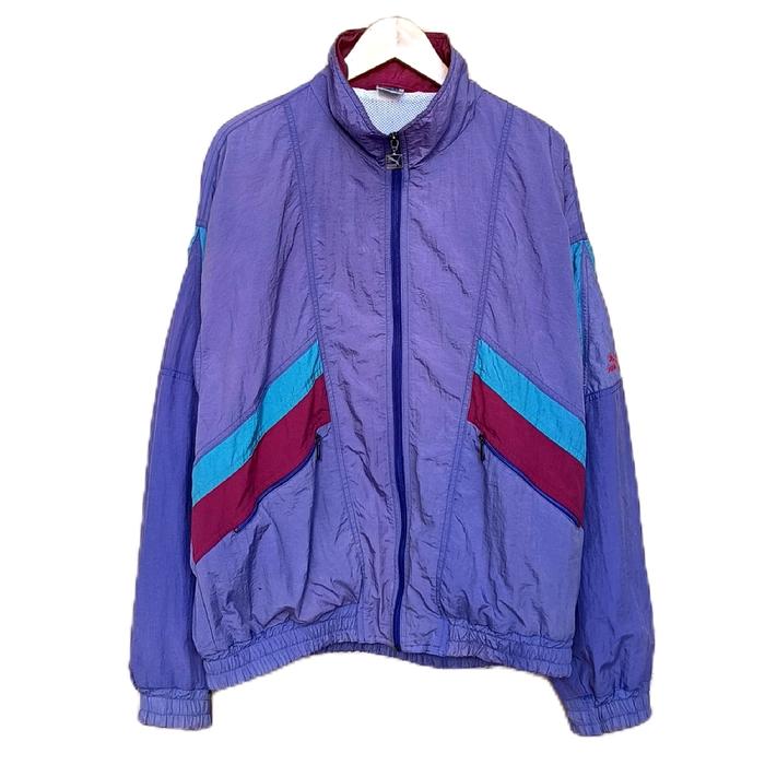 Jaket windbreaker sportwear 80s vintage colorblock