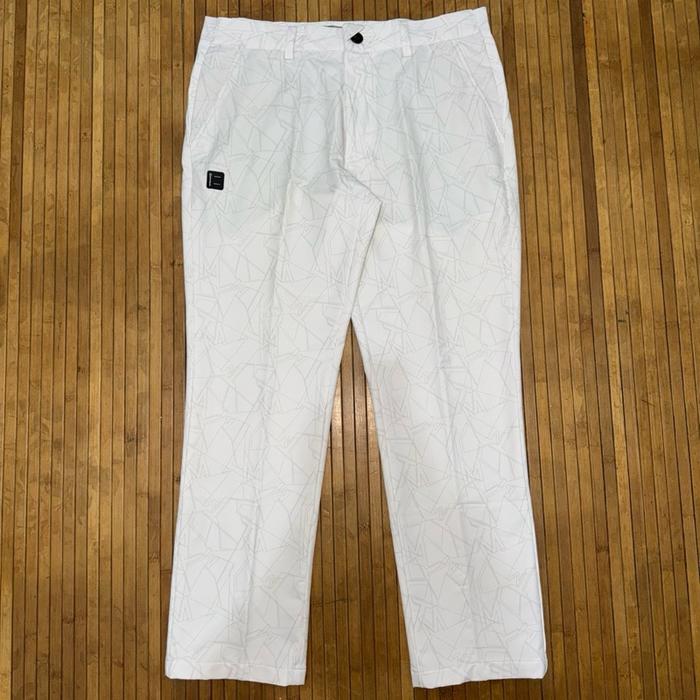 TAYLORMADE GOLF WHITE ABSTRACT PATTERN RUBBER LOGO PANTS malbon FJ titleist