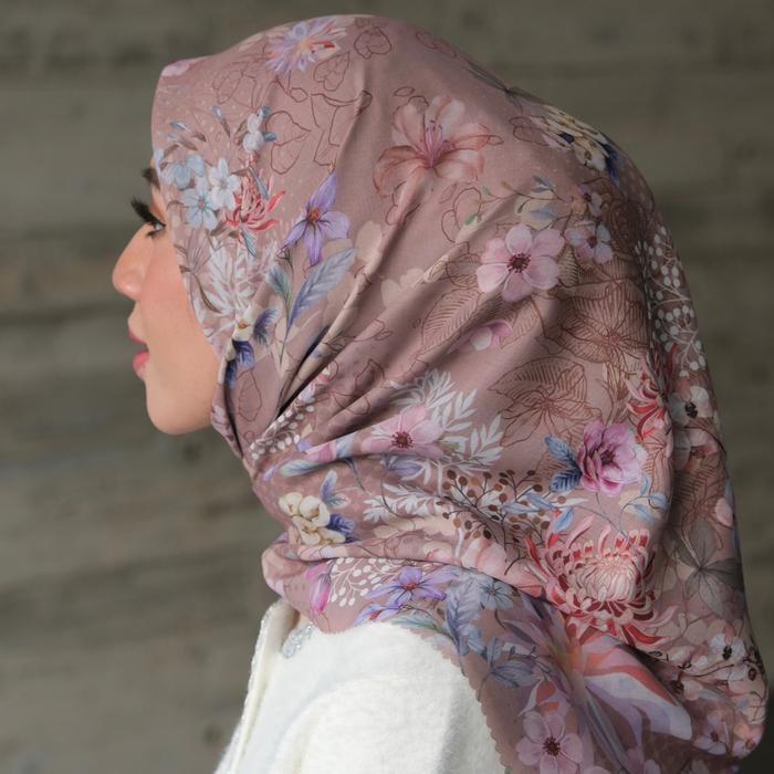 ORIGINAL GONEGANI - Kerudung Square Motif Daniah Scarf READY STOCK
