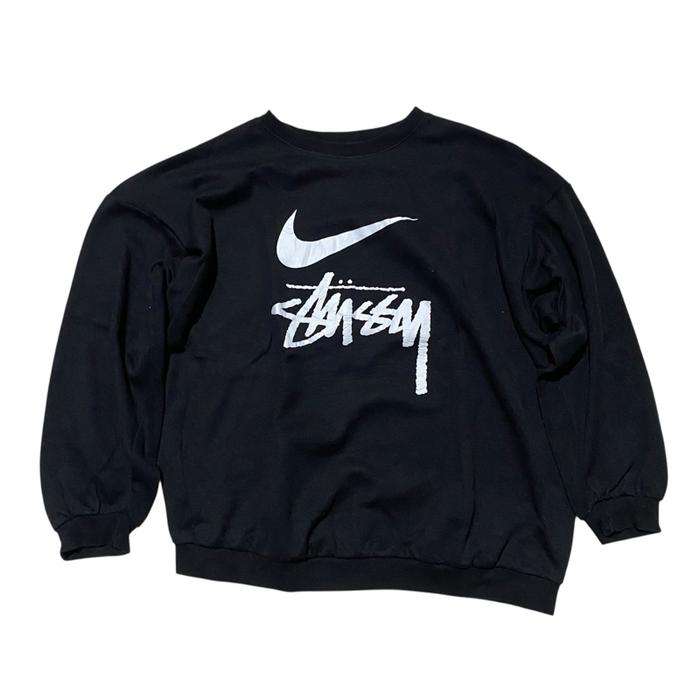 Nike stussy fashion black crewneck