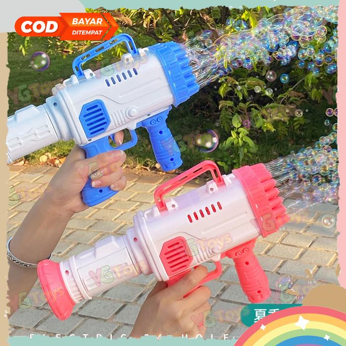 YGtoys Mainan Bubble Gun Bazoka JUMBO 32 Hole Rocket Launcher BESAR Gelembung Sabun Tembakan Balon G