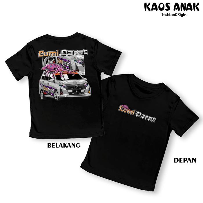 Kaos Anak Cumi Darat Kaos Atasan Anak - Baju Cumi Cumi Darat Anak Unisex Laki Laki Perempuan Usia 2 