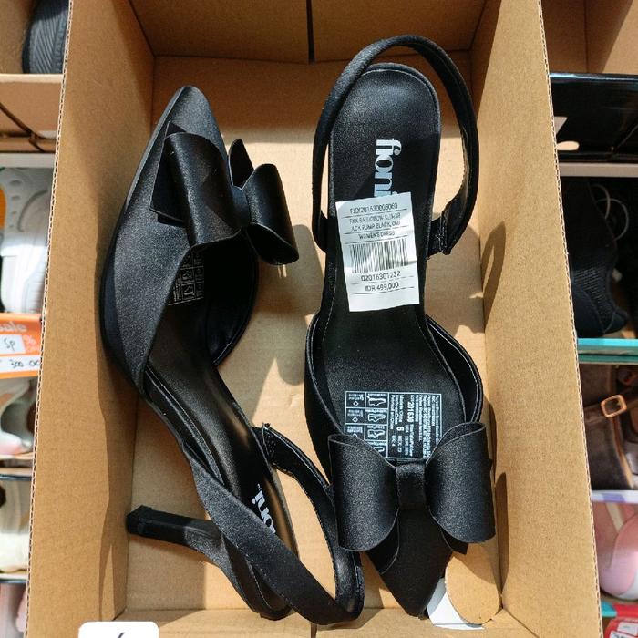 Payless Fioni Bigbow Heels Black  201630