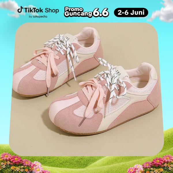 Zealo 398 Sepatu Import Korea Sneakers Wanita Fashion Casual Sport Shoes Kekinian Cewek Anti Slip Ol