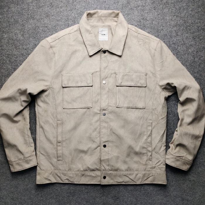 Jaket HUM Trucker Suede Cream 2306
