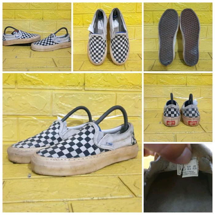 VANS SLIP ON CHECKERBOARD Size 39 (25 cm) SECOND ORIGINAL