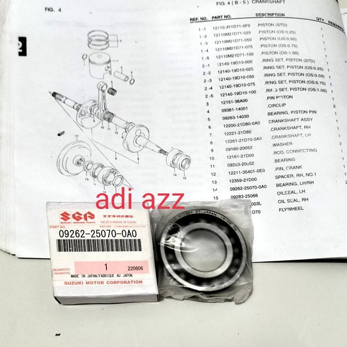 bearing klaher kruk as krek satria 2tak lumba hiu SGP japan