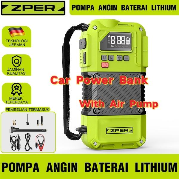 ZPER alat jumper aki mobil portable charger aki 12 volt otomatis pompa angin ban motor kabel pompa b