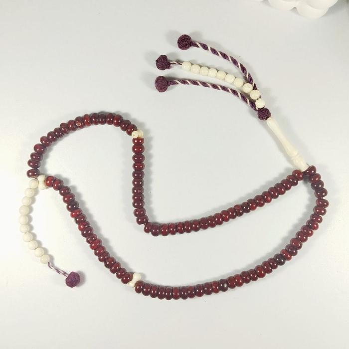 Tasbih Kokka Mix Camel Bone 100 Butir Original Mesir Rumbai Purple