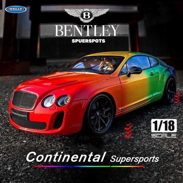 WELLY 1:18 Bentley Continental Supersports Alloy Car Model Diecast