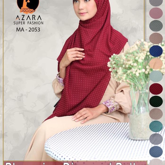 [Grosir Hijab] Azara Pashmina Diamond Polka Jilbab Pashmina Polka Jilbab Pashmina Terlaris Termurah