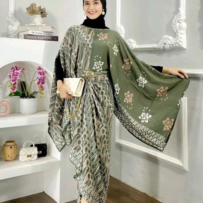 Set Pakaian One Set Rok Lilit Matt Paris Bahan Halus - Atasan, Casual Formal
