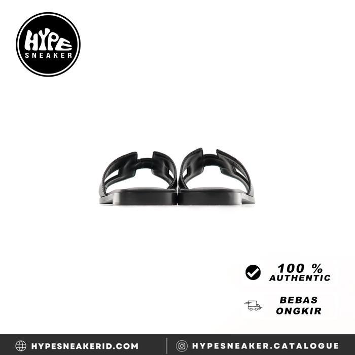 SANDAL HERMES ORAN BLACK SANDAL 100% ORIGINAL