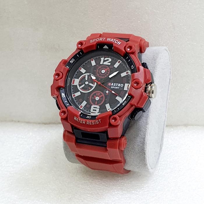 Gastro Jam Tangan Pria Gastro ORI Water Analog Strap Rubber Free Battre Cadangan G RM4 D30 RUBBER An