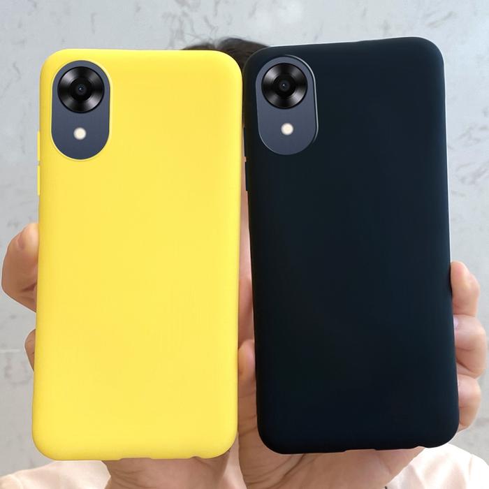For Oppo A17 Case Oppo A17K Luxury Macaron Color Plain Phone Case For