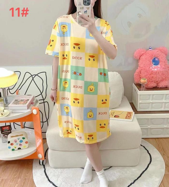 Daster Motif Kartun Lucu Daster Import Korea Daster Korea style Dress Korea style