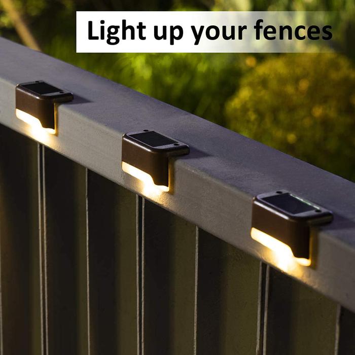 4 Buah Lampu Solar LED Lampu Garis Tangga Luar Ruangan Tahan Air