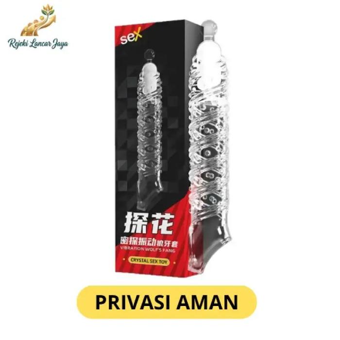 Funira Kdmm Soft Silikone Transparan Condom Silikone Dua Lubang Ujung Getar