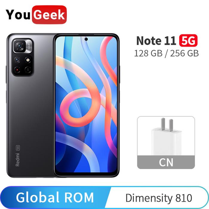 Global ROM Xiaomi Redmi Note 11 5G Smartphone 128/256GB Dimensity 810