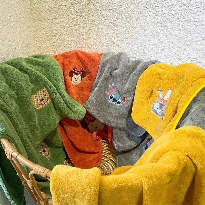 Disney Cartoon Stitch Pooh Bear Towel Set Fast Absorbent Bath Towel