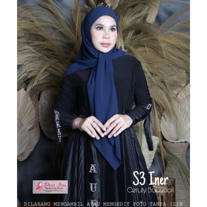 856 JILBAB DOA IBU S3 SEGI EMPAT INNER CERUTY BABYDOLL PREMIUM/HIJAB SEGIEMPAT SEGITIGA INER DOI ORI