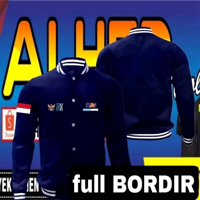 terbaru jaket bordir bisa satuan bisa request Jaket bordir jaket bordir KAI jaket KAI jaket baseball