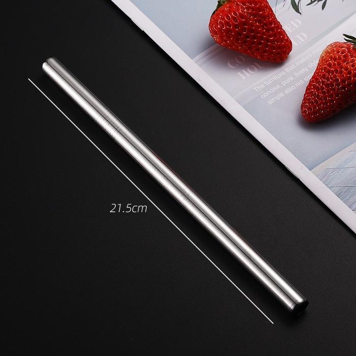 Sedotan Stainless Lurus 30cm Sedotan Minum Bengkok Sedotan Stainless Steel Sedotan Stainless