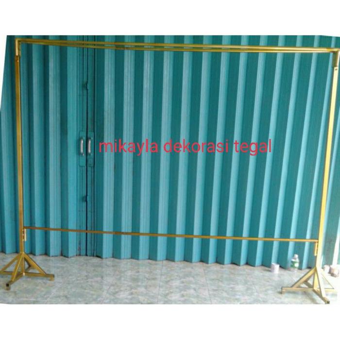 Safitiri Tiang Gawang Backdrop Dekorasi 3X3 Meter ( 2 Layer/ Doble Layer) Adjust Bisa Di Sesuaikan N