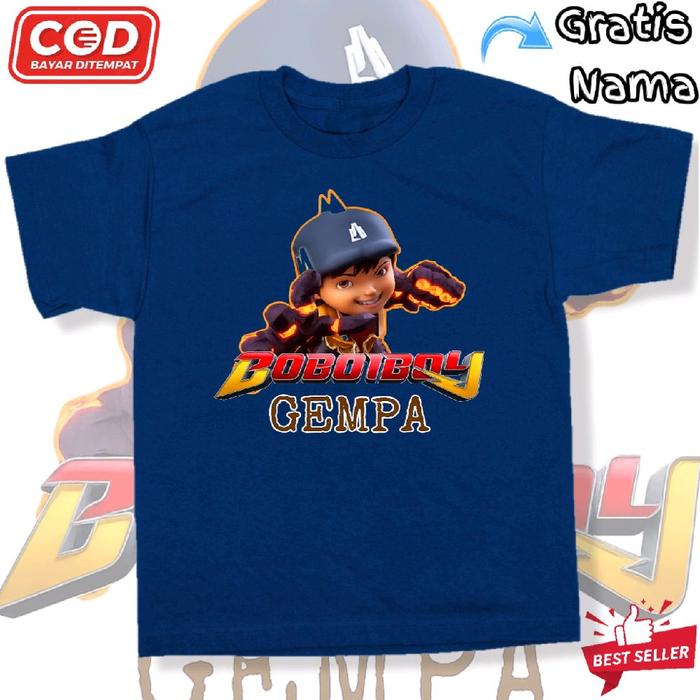 Tshirt Kaos Anak BoBoiBoy Halilintar Gempa / Baju Atasan Anak BoBoiBoy Gempa Terbaru