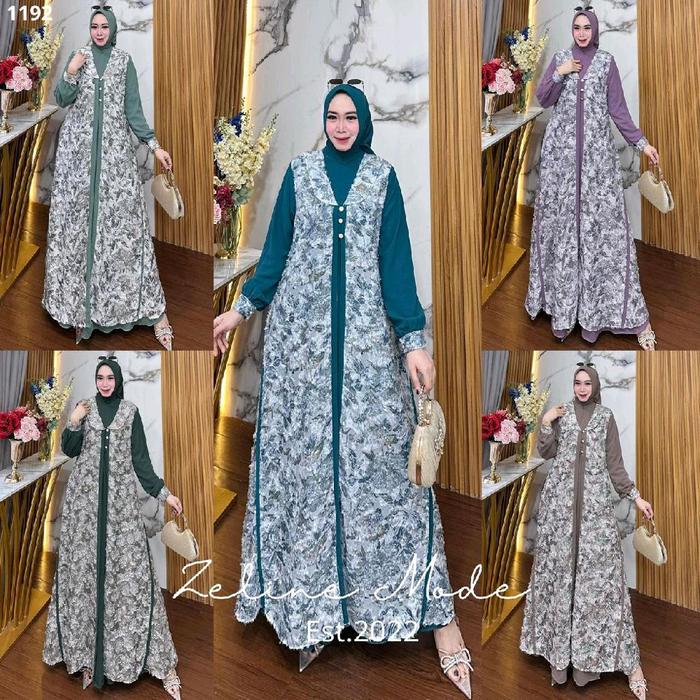 Gamis Hijab  Plat gold Zeline Mode