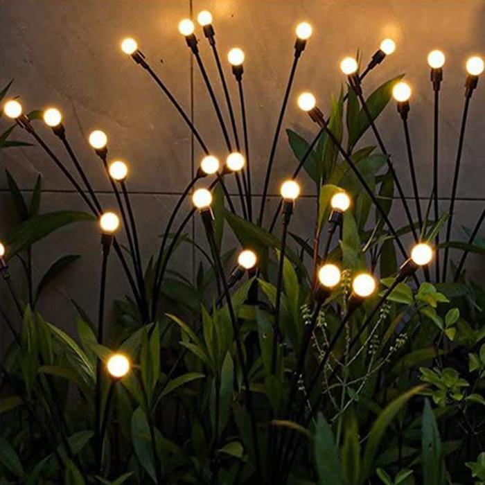 Ayunan Unik Firefly Lampu Jalur Surya Lampu Tiang Surya Taman Luar