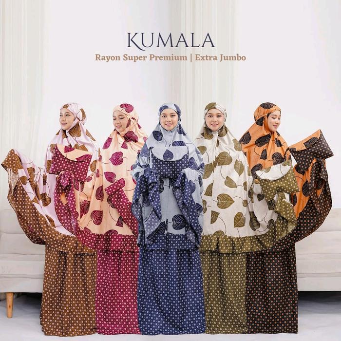 mukena kumala rayon super premium extra jumbo Katun Poliester Polos Bunga Setrip Polka Dot Hitam Cok
