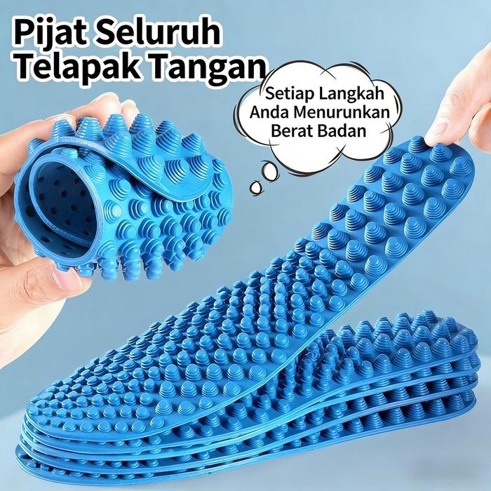 Sandal Rematik Terapi Pijat Akupuntur Kaki Kesehatan Pria Wanita Alas Sepatu Pijat Insole Silikon Ke