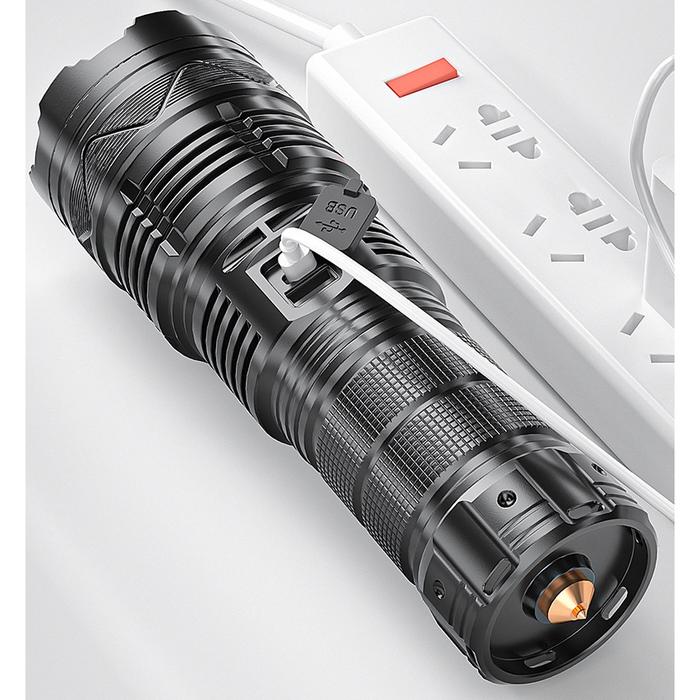 Senter Smiling Shark SD5990 SmilingShark SD 5990 M77 10000lm Type-C Rechargeable Zoom Waterproof