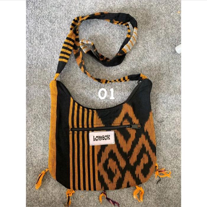 Tas Selempang Tenun Tradisional Pria Wanita - Model Toraja, Lombok, Jepara, Kalimantan, NTT - Slingb