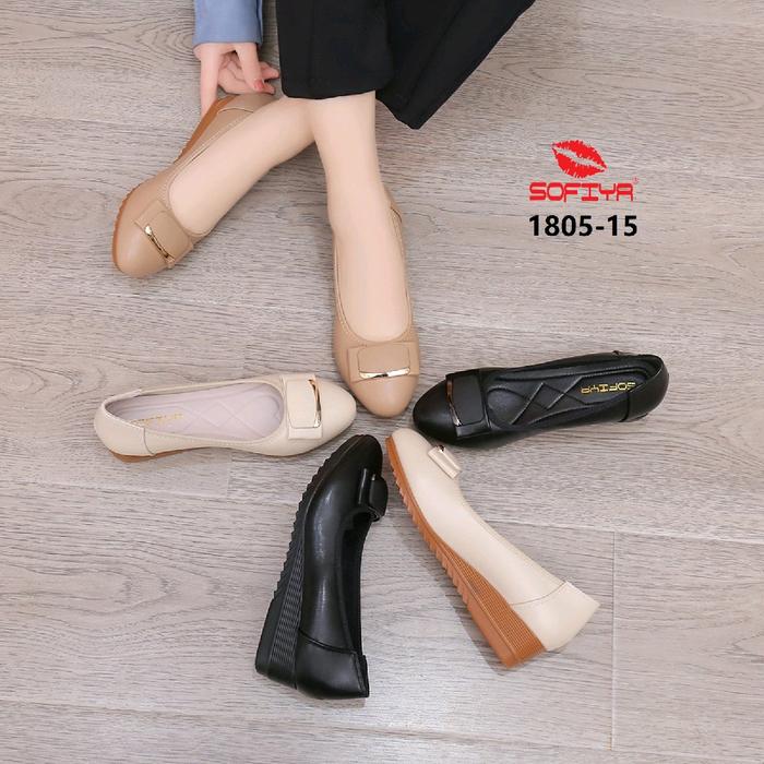 Sepatu kerja wedges impor original Sofiya 1805-15 sepatu kantor Sofiya
