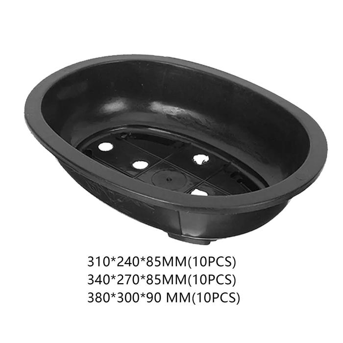 10 Pieces Bonsai Training Pots Oval Bonsai Planter Pot Bonsai Planting Pots Flower Pot for Hotel Gar