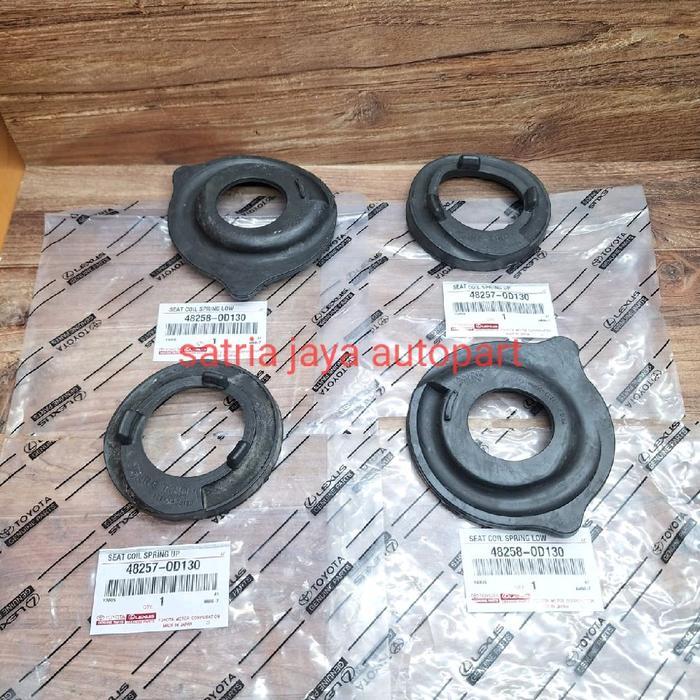 Rubber Coil Spring Low Up Karet Tatakan Per Keong Atas Bawah Set Yaris New Vios Original