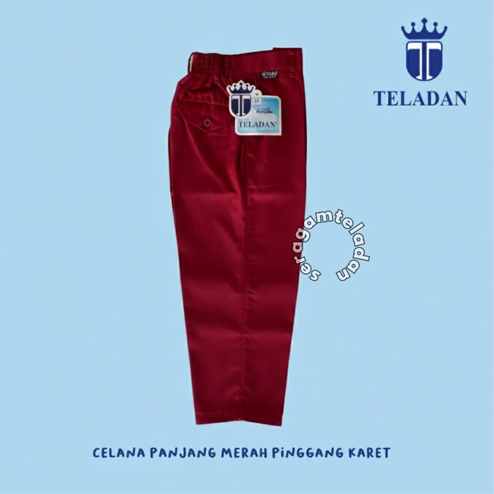 Celana Panjang Merah Karet (Seragam Sekolah TELADAN)