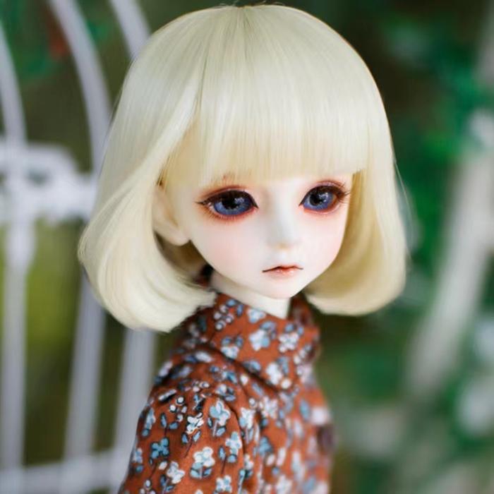 Wig BJD Warna Gradien Es Krim untuk 1/3 1/4 1/6 BJD MSD Wig Boneka