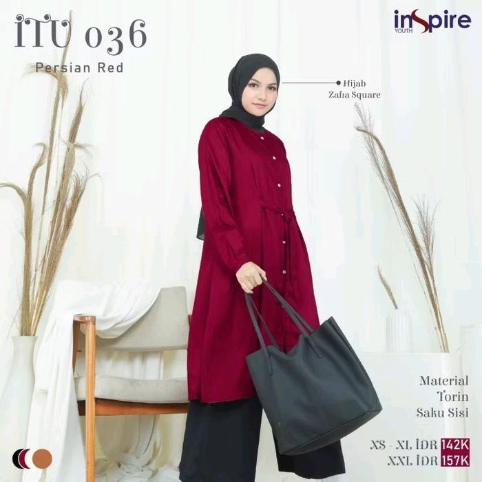 Tunik Muslimah Inspire ITU 036 - Kancing Depan - Kain