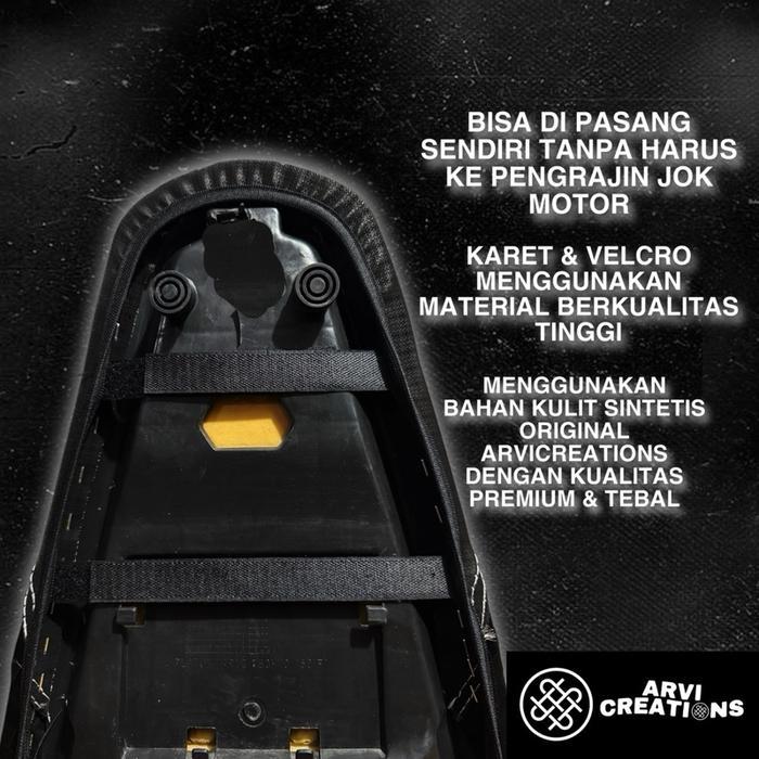 Sale [ Tanpa Staples Jok ] Sarung Jok Motor Arvi Signature V2 Mode 3 Edition Langsung Pasang Tanpa S