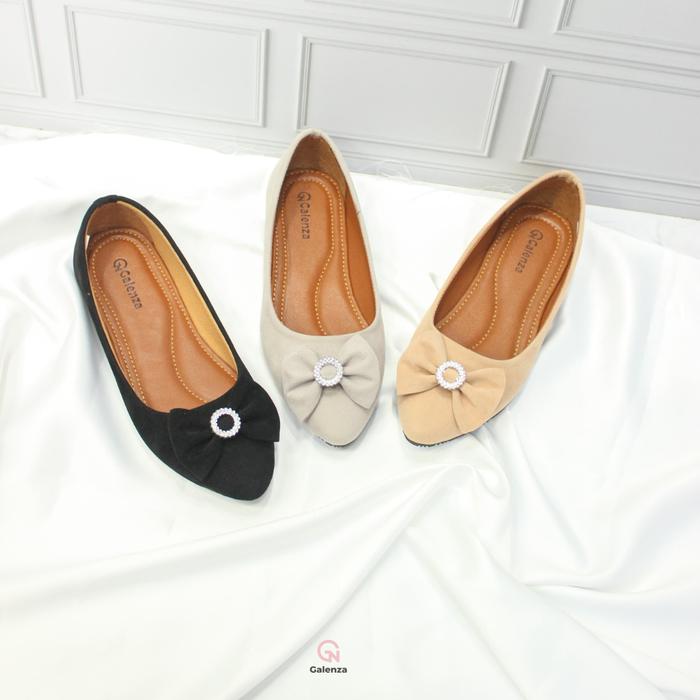 Galenza - Vaia Sepatu Wanita Flatshoes Flat Shoes Karet Beludru