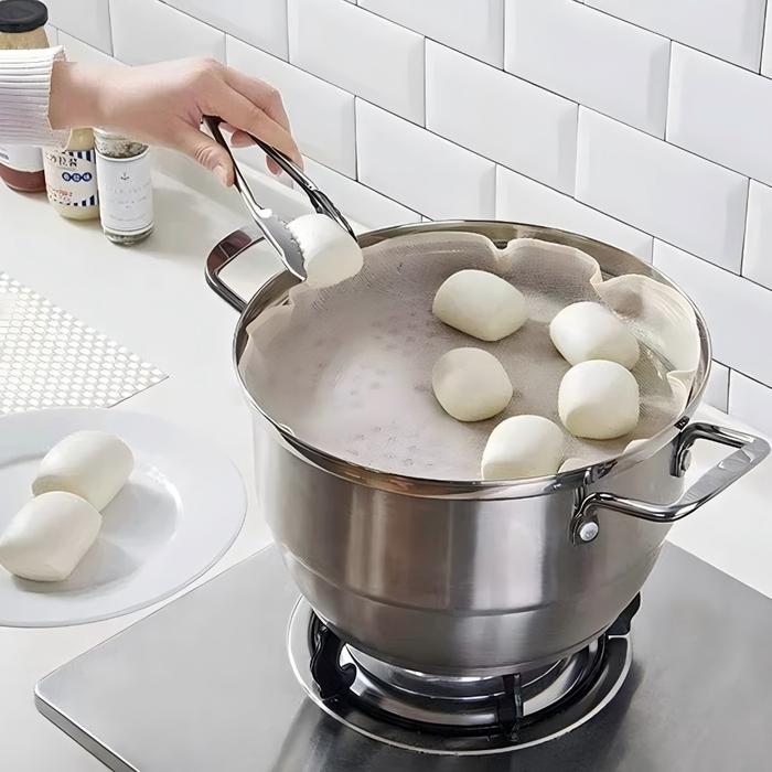 5pcs/Set Kain Kukusan Anti Lengket Kain Dimsum Kukus Kain Alas Kukusan Roti 26/30/40cm Kain Kukus Al